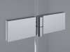 Ronal Sanswiss drzwi dwuczęściowe do kabiny pięciokątnej 45-100x200 cm, szkło pas satynowy poziomy, profile chrom PUR52SM11051